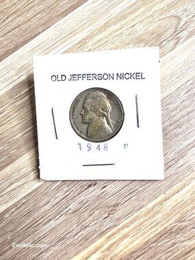 Vintage 1948-P Jefferson Nickel Coin